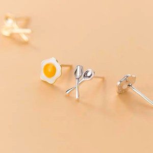 mini breakfast earrings